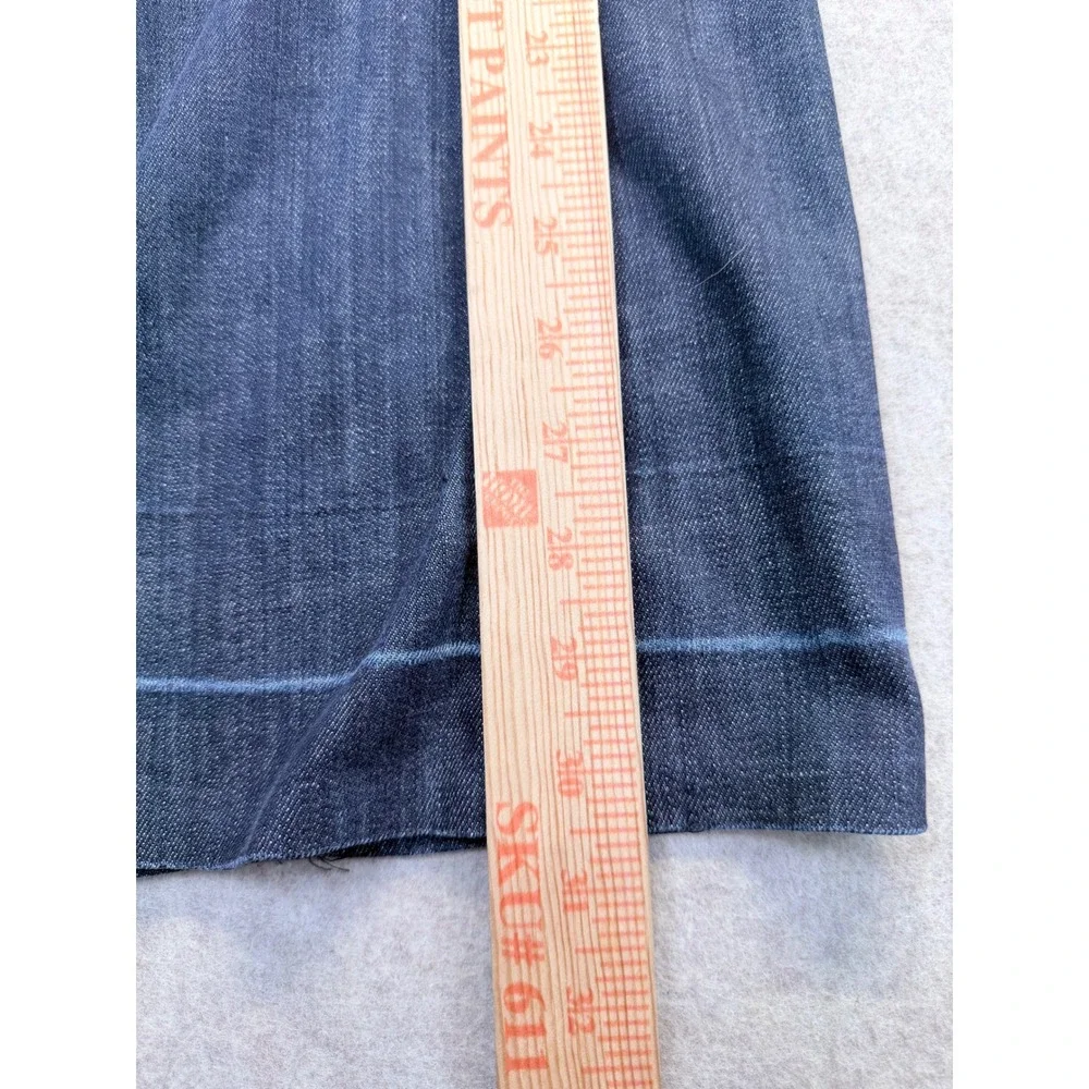 7 For All Mankind Ginger Jeans Women 30 Blue Wide Leg Flare Dark Wash Stretch